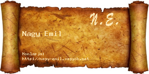 Nagy Emil névjegykártya